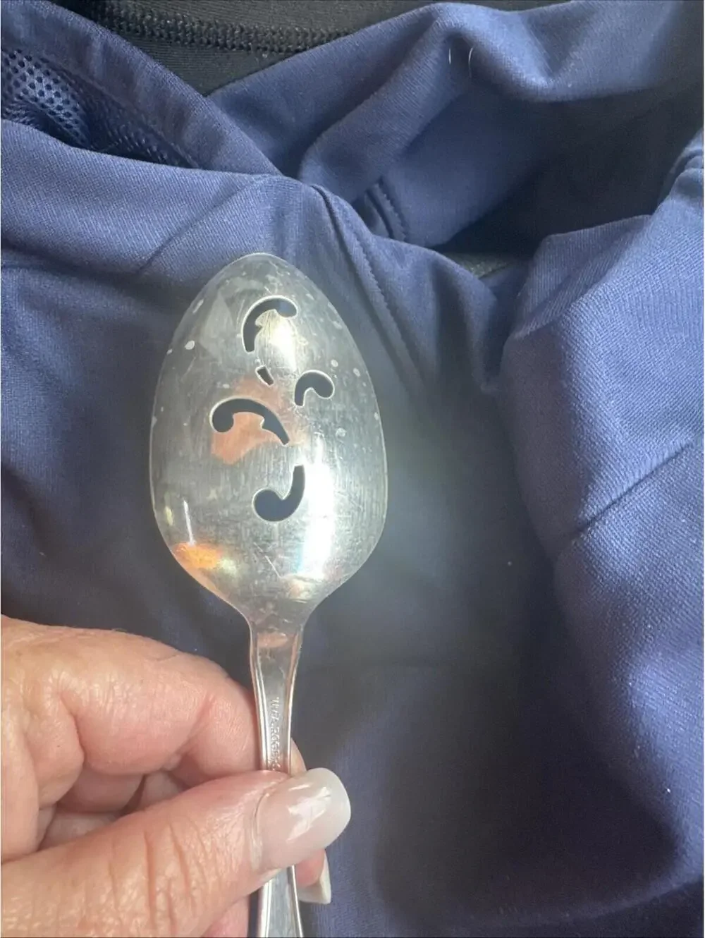 WM A Rogers Oneida Silver Plate Serving Spoon